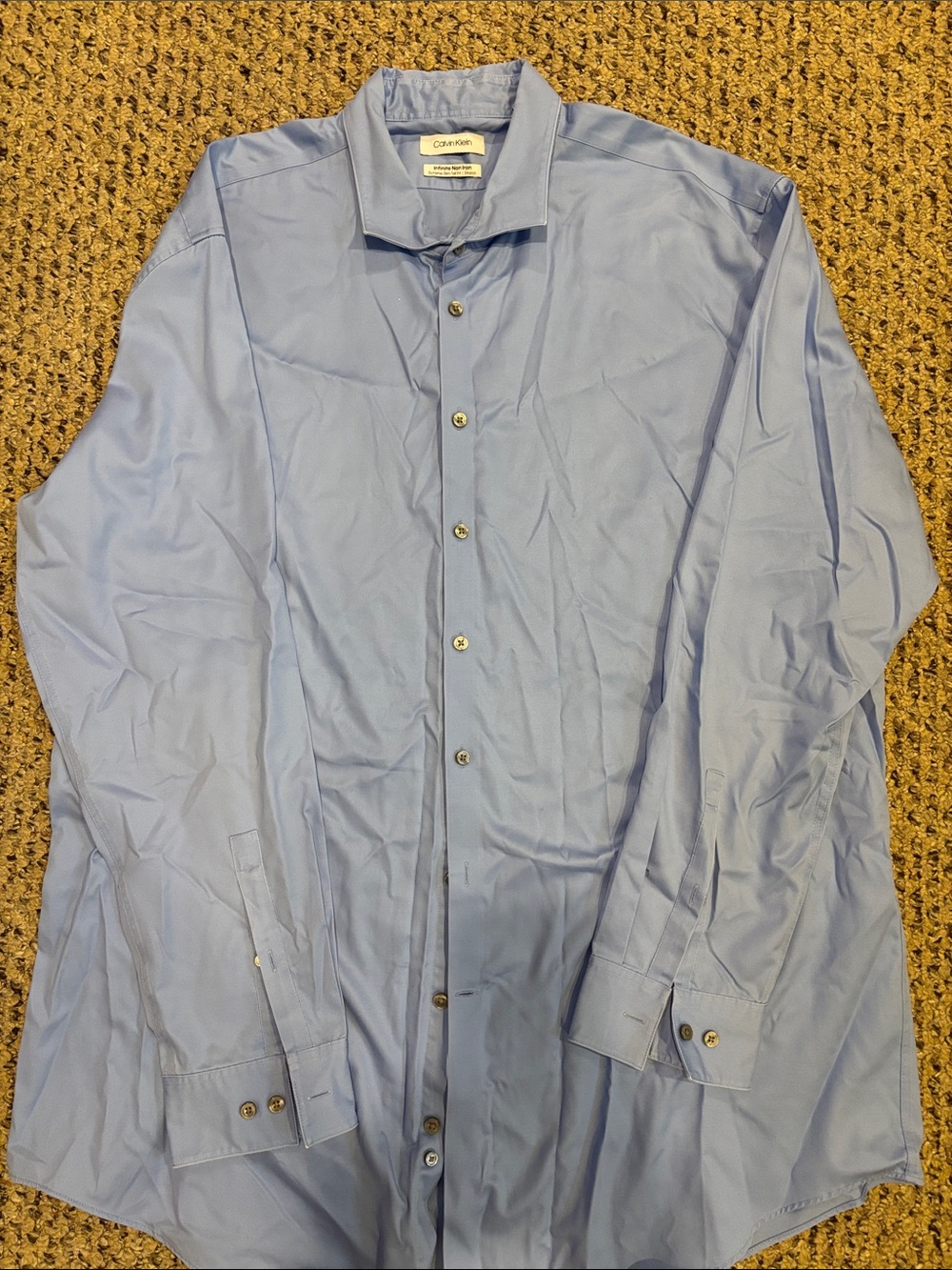 Calvin Klein Sky Blue Long-Sleeve Dress Shirt